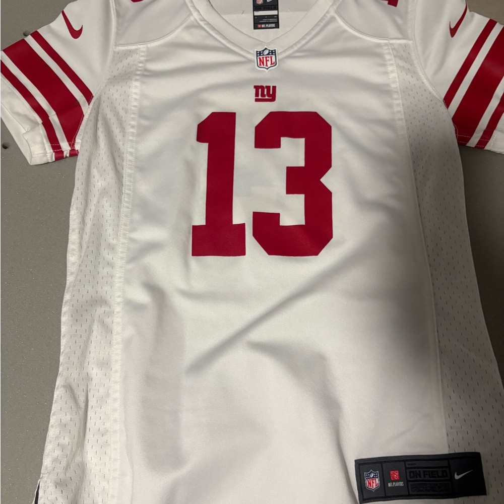 NFL White Jersey with Red Accents